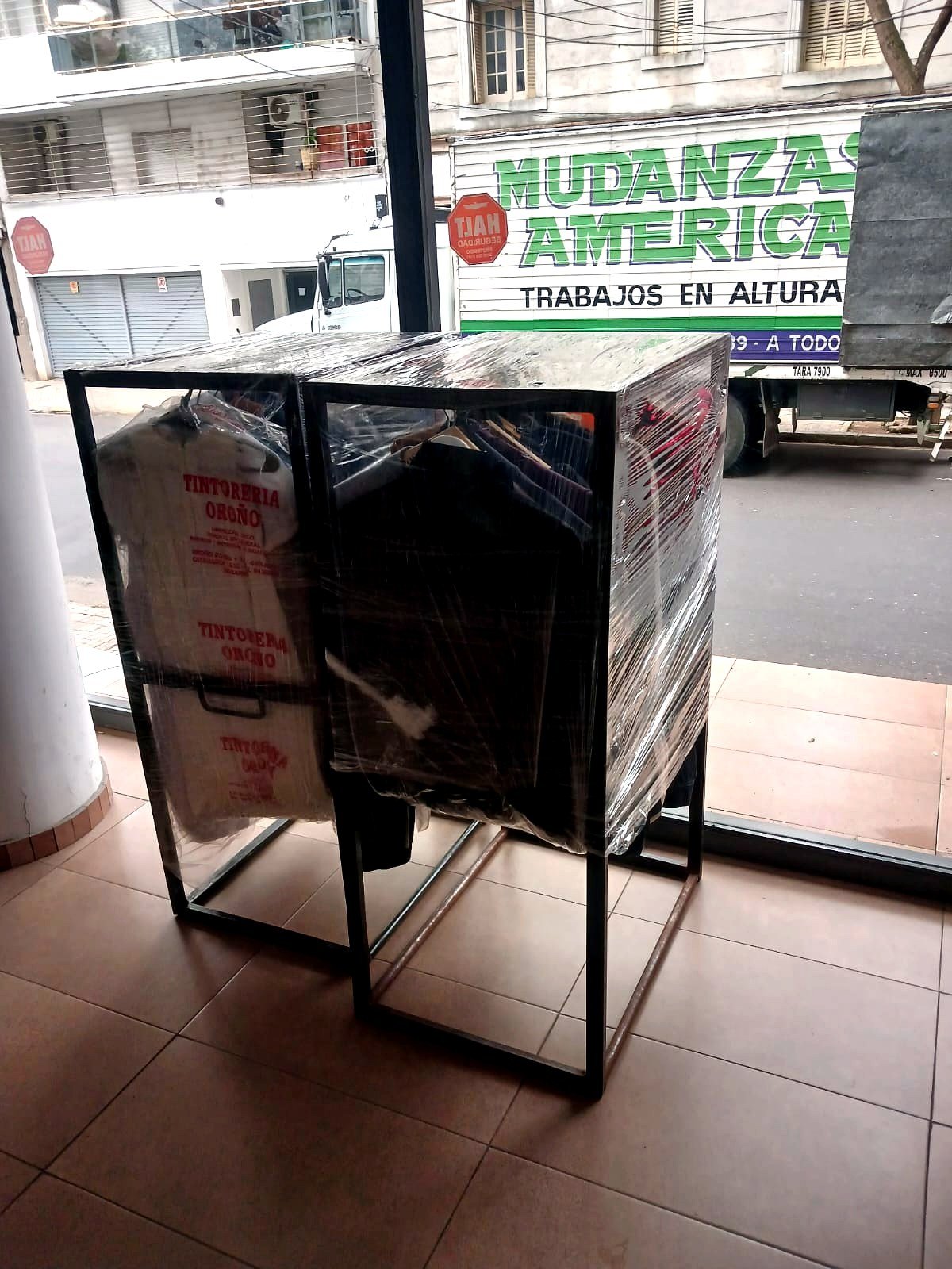 Mudanza embalada lista para trasladar